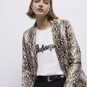 The Kooples Snake Print Blazer